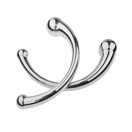 Elegant Double Anal Hook Stainless 5858 Steel Ended 0817